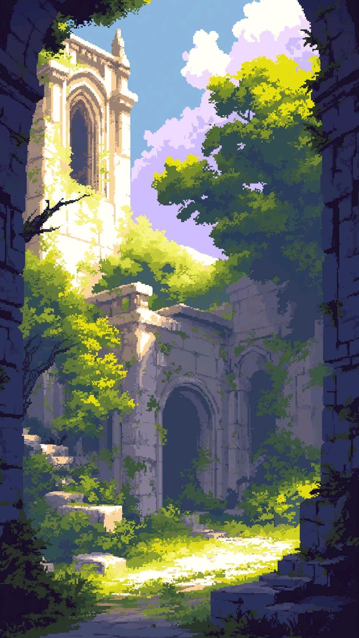 castle arch with outdoor courtyard in view